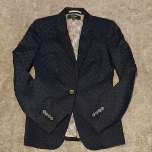 Paul Smith Black Label Navy Polka Dot Single Bottom Blazer